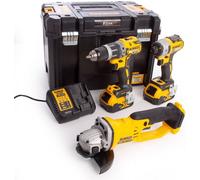 DeWALT DCK383P2T-QW Kit de 3 outils DCD796 + DCF887 + DCG412, 18V XR 2x5,0AH, TSTAK
