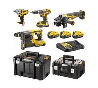 DeWALT DCK428P3T Jeu d'outils a batterie (DCD796+DCH273+DCG405+DCF894+3x 18V/5.0Ah)2xTstak