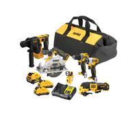 Combi set - 6 pièces starter set 12V - DEWALT - avec 1 batterie 5.0Ah + 2x 2.0Ah - chargeur - sac de transport - DCK611P1D2-QW