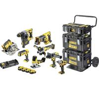 DEWALT DCK856P4 DCK856P4-QW Jeu doutils Perceuse-visseuse à percussion sans fil, Clé à chocs sans fil, Perforateur-burineur sans fil, Meuleuse dangle sans fil,