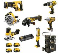 DeWalt Pack d'outils sans fil XR 18V 8 outils 4 batteries 5Ah Coffret inclus