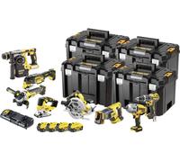 DEWALT DCK865P4T-QW DCK865P4T-QW Jeu doutils Perceuse-visseuse à percussion sans fil, Clé à chocs sans fil, Marteau perforateur sans fil, Meuleuse dangle sans