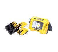 DeWalt DCL 077 D2 Lampe de travail LED sans fil 12 V 18 V 2000 lm IP54 + 2x batterie 2,0 Ah + chargeur