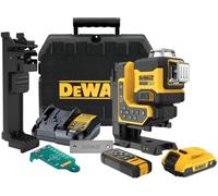 DEWALT Niveau laser multilignes DCLE34035D1-QW 3 x 360° faisceau vert télécommande coffret T-STAK