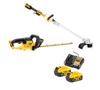 DeWALT DCMST561HT 18V Li-ion Taille-haie Sans Fil (DCMHT563N) + Coupe-bordure À Batterie (DCMST561N) - Set (2x 5.0Ah)