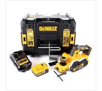 DeWalt DCP 580 P1 18 V Rabot sans fil 82 mm avec boîtier TSTAK VI + 1x Batterie DCB 184 5,0 Ah + 1x Chargeur DCB 115