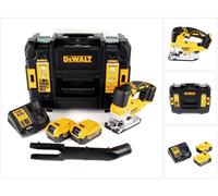 DeWalt DCS 334 NT Scie sauteuse pendulaire sans fil Brushless 18V + 2x Batteries 4,0Ah + Chargeur + Coffret de transport