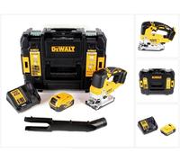 DeWalt DCS 334 P1 Scie sauteuse pendulaire sans fil 18 V Brushless + 1x Batterie 5,0Ah + Chargeur + Coffret de transport