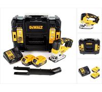 DeWalt DCS 334 P2 Scie sauteuse pendulaire sans fil 18V sans balais + 2x Batteries 5.0Ah + Chargeur + Coffret de transport TSTAK