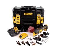 DeWalt DCS 356 S1 Outil multifonction oscillant sans fil 18V Brushless + 35 pièces d'accessoires + 1x Batterie 2,0Ah + Chargeur + Coffret de transport