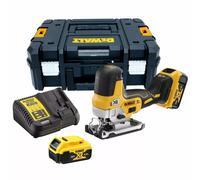DeWALT DCS335P2-QW Kit De Scie Sauteuse Sans Fil 18 V Li-ion XR (2x 5,0 Ah) Dans T-STAK - Sans Balais