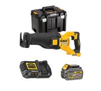 Dewalt DCS389T1-QW Scie sabre 54V XR FLEXVOLT + 1 X 6.0 Ah 54V Batterie + chargeur - en coffret