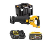 Dewalt DCS389X1-QW Scie sabre 54V XR FLEXVOLT + 1 X 9.0 Ah 54V Batterie + chargeur - en coffret