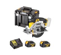 DeWalt Scie circulaire DCS391M2-QW 18V 4Ah sans fil - 2 batteries + chargeur - Lame 165 mm 24 dents
