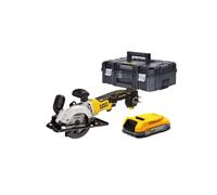 Dewalt DCS571E1T XR Brushless SCIE CIRCULAIRE 115mm 18V 750W - 1 X 1.7 Ah Powerstack Batterie, chargeur en coffret