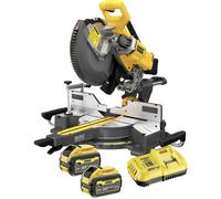 DEWALT DCS781X2-QW Scie à coupe donglet radiale sans fil brushless, + batterie, + chargeur 305 mm 30 mm
