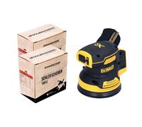DeWalt DCW 210 N Ponceuse excentrique sans fil 18 V 125 mm Brushless Solo + 2x Toolbrothers TURTLE Set de disques de ponçage