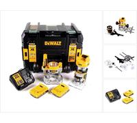 DeWalt DCW 604 D2 Fraiseuse combinée sans fil 18V 55mm in + 2x batteries 2,0 Ah + 1x chargeur rapide en TSTAK