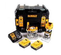 DeWalt DCW 604 M2 Fraiseuse combinée sans fil 18V 55 mm + 2x batteries 4,0 Ah + 1x chargeur rapide dans TSTAK