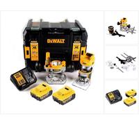 DeWalt DCW 604 M2 Fraiseuse combinée sans fil 18V 55 mm + 2x batteries 4,0 Ah + 1x chargeur rapide dans TSTAK