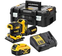 DeWALT DCW200P2-QW Kit Ponceuse De Surface Sans Fil 18 V Li-ion XR (2 X 5,0 Ah) Dans Un Coffret TSTAK - 140 X 115 Mm - Sans Balais