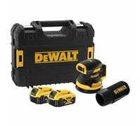 Dewalt DCW210P2 Ponceuse excentrique 125 mm 18V Brushless + en TSTAK + 2 X 5,0 Ah Batteries + Chargeur