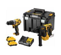DEWALT Dewalt Set combiné sans fil 2 pcs 12V, 2x3 Ah Li-Ion (DCH072 + DCD706) en boîte TSTAK Quantité:1
