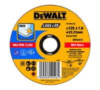 DEWALT Disque à tronçonner DEWALT High Performance acier inoxydable plat 125x1,6mm Quantité:1