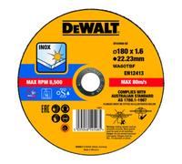 DeWalt Disque à tronçonner l’inox Ø180 x 22,2 mm ép. 1,6 mm moyeu plat