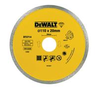 DEWALT - DT3714-QZ - Disque pour Scie à Carrelage Portative DWC410 - Applications Générales à Sec ou en Contact avec de l'Eau - Lame Tranchante 110x20mm - Découpe Tuiles et Carreaux Céramiques