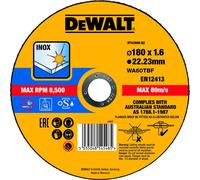 DEWALT Disque à tronçonner haute performance acier inoxydable plat 180x1,6mm