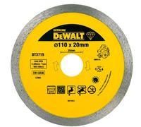 DeWALT Disque diamant pour coupe-carreaux 110 x 20 mm pour couper le marbre, la porcelaine et le granit DT3715