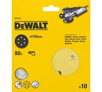 DEWALT Disques abrasifs 125mm grain 80 10 pièces DT3123-QZ
