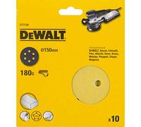 DEWALT Disques abrasifs 150mm grain 180 10 pièces DT3126-QZ