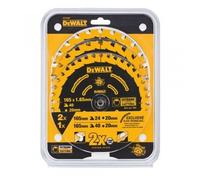 DeWalt DT10397 - Set de lames de scie (3pcs) - 165 x 20 x 24D x 24D x 40D - bois