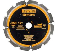 DeWalt Lame de scie circulaire DT1474-QZ 250 x 30 mm 12 dents PCD – pour fibrociment et stratifiés