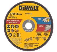 DeWalt Disque à tronçonner DT20592-QZ 76x1,6x9,5 mm inox et métal type 41 (plat)