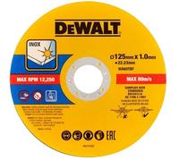 DeWalt Disque à tronçonner DT20598-QZ 125 x 1 x 22,2 mm – Boîte de 50