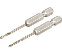 DEWALT DT20600-QZ HSS-G Foret pour le métal 2 pièces 2 mm Longueur totale 55 mm protégé contre la corrosion hexagonal 2 pc(s)