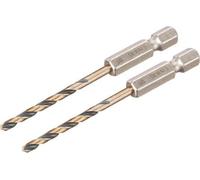 Dewalt DT20602-QZ Foret hélicoïdal à métaux HSS-G 2 pièces 3 mm Longueur totale 72 mm protégé contre la corrosion hexagonal 2 pces