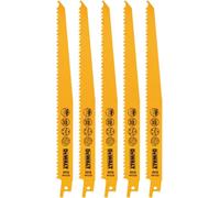 DEWALT Lame de scie-sabre DEWALT BIM bois 228 mmk DT2349-QZ Quantité:5