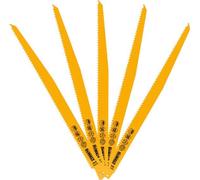 DeWALT DT2350 Lame de scie sabre bimétal 305 mm pour bois et plastiques durs, 5 pieces