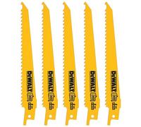 DeWALT DT2359 Lame bimétal pour scie sabre 152mm, pour bois avec clous et plastique, 5piec