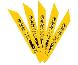 DeWALT DT2385 HCS 152 x 1.0 mm Lames de scie sabre pour métal 5 Pieces