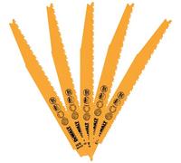 Lames de scie droites DeWalt DT2406-QZ BIM 203 mm 2 TPI 5 pièces pour bois et
