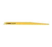 DEWALT DT2432-QZ - Hoja de sierra sable HCS, longitud: 305m, paso de diente: 8.5mm, para corte en madera gruesa sin clavos (20-250mm), madera viva y poda (hasta 250mm) G