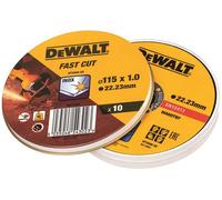 DeWalt Disques à tronçonner DT3506-QZ – 115 x 1 x 22,23 mm – Inox – Pack de 10