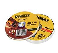 DeWalt DT3506-QZ Bidon avec 10 disques de coupe haute performance pour l'acier inoxydable 115 x 1 x 22.23mm