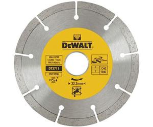 DeWALT DT3711-QZ Lame de scie diamantée segmentée 125 x 22,2 mm pour la coupe a sec