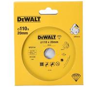 DEWALT - DT3714-QZ - Disque pour Scie à Carrelage Portative DWC410 - Applications Générales à Sec ou en Contact avec de l'Eau - Lame Tranchante 110x20mm - Découpe Tuiles et Carreaux Céramiques